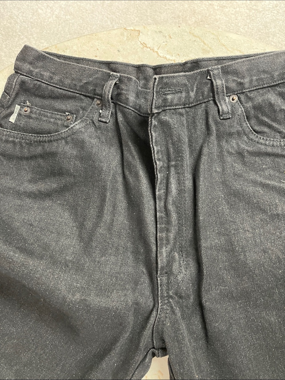 Bugle Boy Men's Charcoal Black Relaxed Jeans